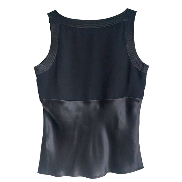 OLD NAVY Y2K Black Lace Trim Camisole Tank Large Vintage Silk Romantic Layering - Picture 3 of 16